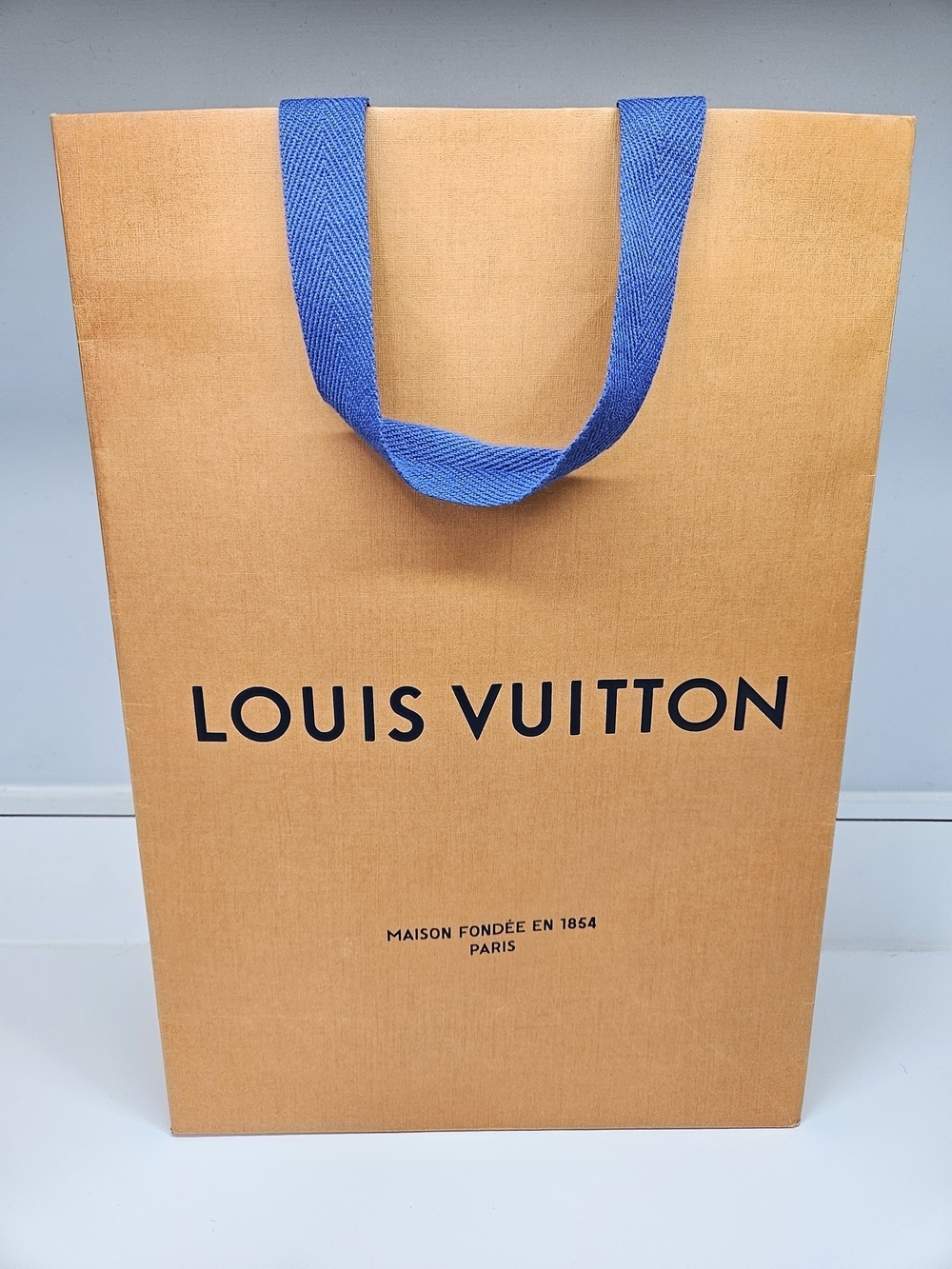 Authentic Louis Vuitton Tall Shopping Gift Bag 14" x 9.75" x 4.4"